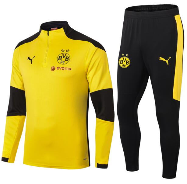 Dortmund Yellow Black Training Kits Sweatshirt with Pants 2020/21